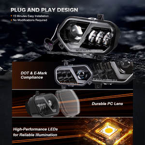 2025 New ATV/UTV phụ kiện HI/lo chùm DRL LED Đèn pha Tương thích với Polaris rzr 800 XP 900 Sportsman Ranger Side x Side - Product Image 4
