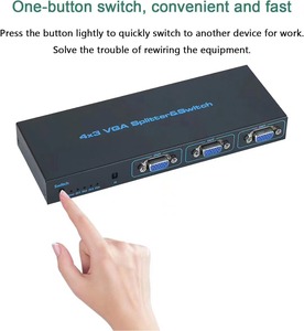 4X3 VGA Splitter&amp;Switch Box with Remote <strong>4</strong> <strong>Input</strong> 3 <strong>Output</strong> - Product Image 2