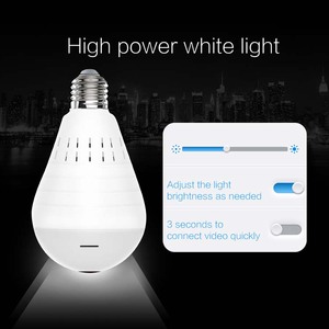 A basso prezzo 3MP occhi 360 supporto Panorama movimento umano Tracking due vie Audio 8 watt bianco Led P2P connessione lampadina fotocamera - Product Image 6