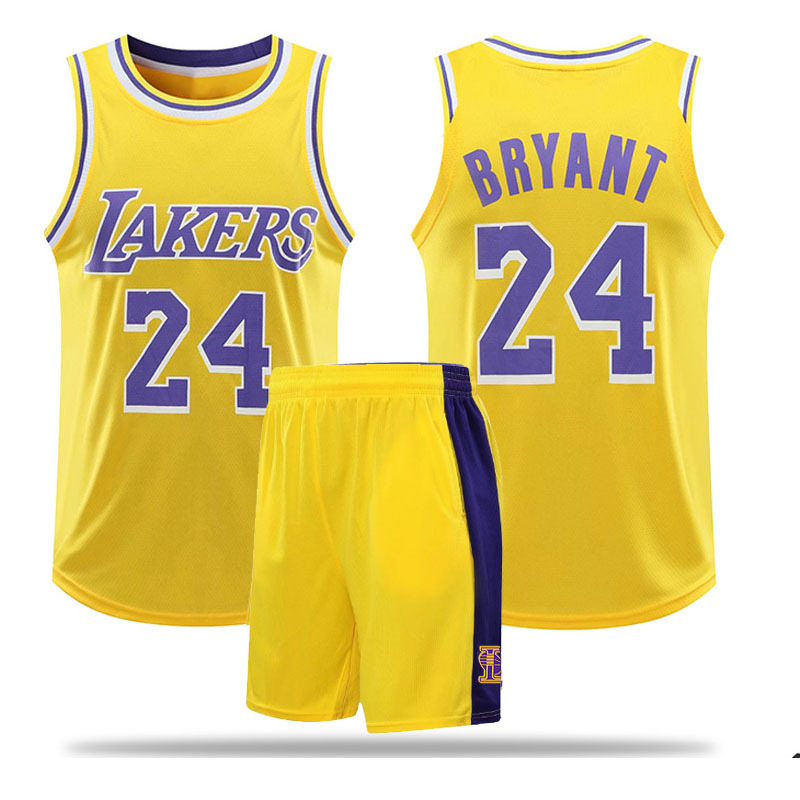 Crew neck jaune n ° 24 Kobe Bryant