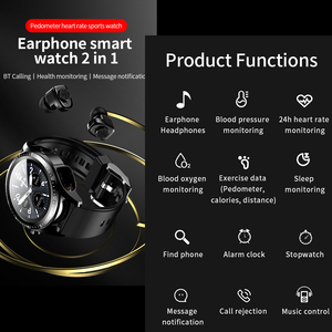 2025 fabrika fiyat yeni 2 in 1 akıllı saat kulakiçi ile destek BT TWS kulaklık Smartwatch Android IOS için erkekler için izle - Product Image 2