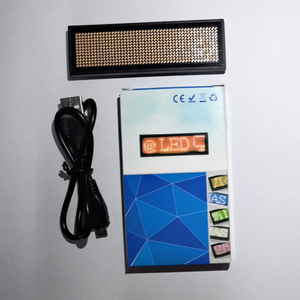 Panel de matriz led Mini, placa inalámbrica de desplazamiento, mensajes de texto, insignias de nombres, color rosa, 95x30mm - Product Image 4