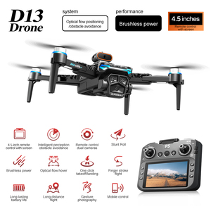 Çift kamera ile D13 Drone büyük boy Drone ile 5G WiFi FPV 8K Gps çift HD kamera optik akış konumlandırma dört pervaneli robot helikopter Drone - Product Image 5