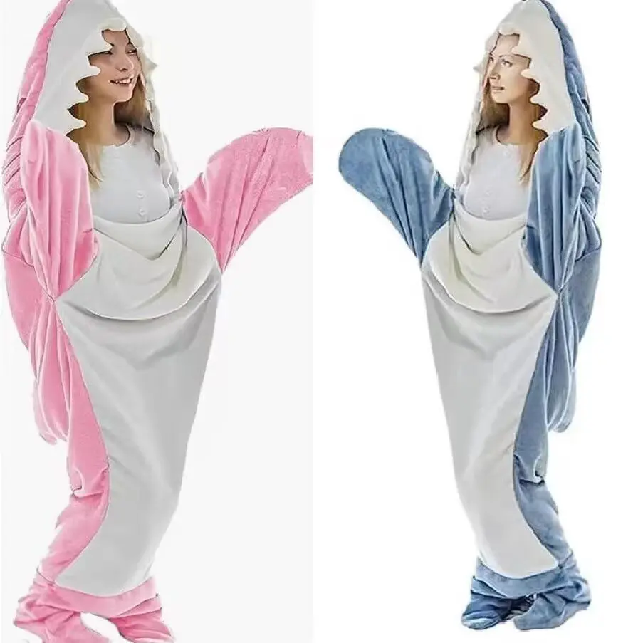 ถุงนอนปลาฉลามผ้าสักหลาดอ่อนถุงนอนฉลาม