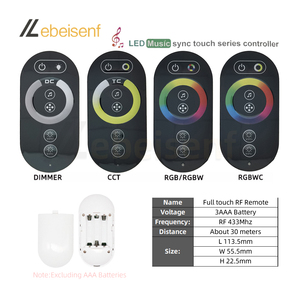 DC 5-24V Smart LED Touch Sync Controller musicale custodia in ferro 1-5 canali PWM Signal Dimmer porta Ethernet sincronizzatore con telecomando RF - Product Image 4