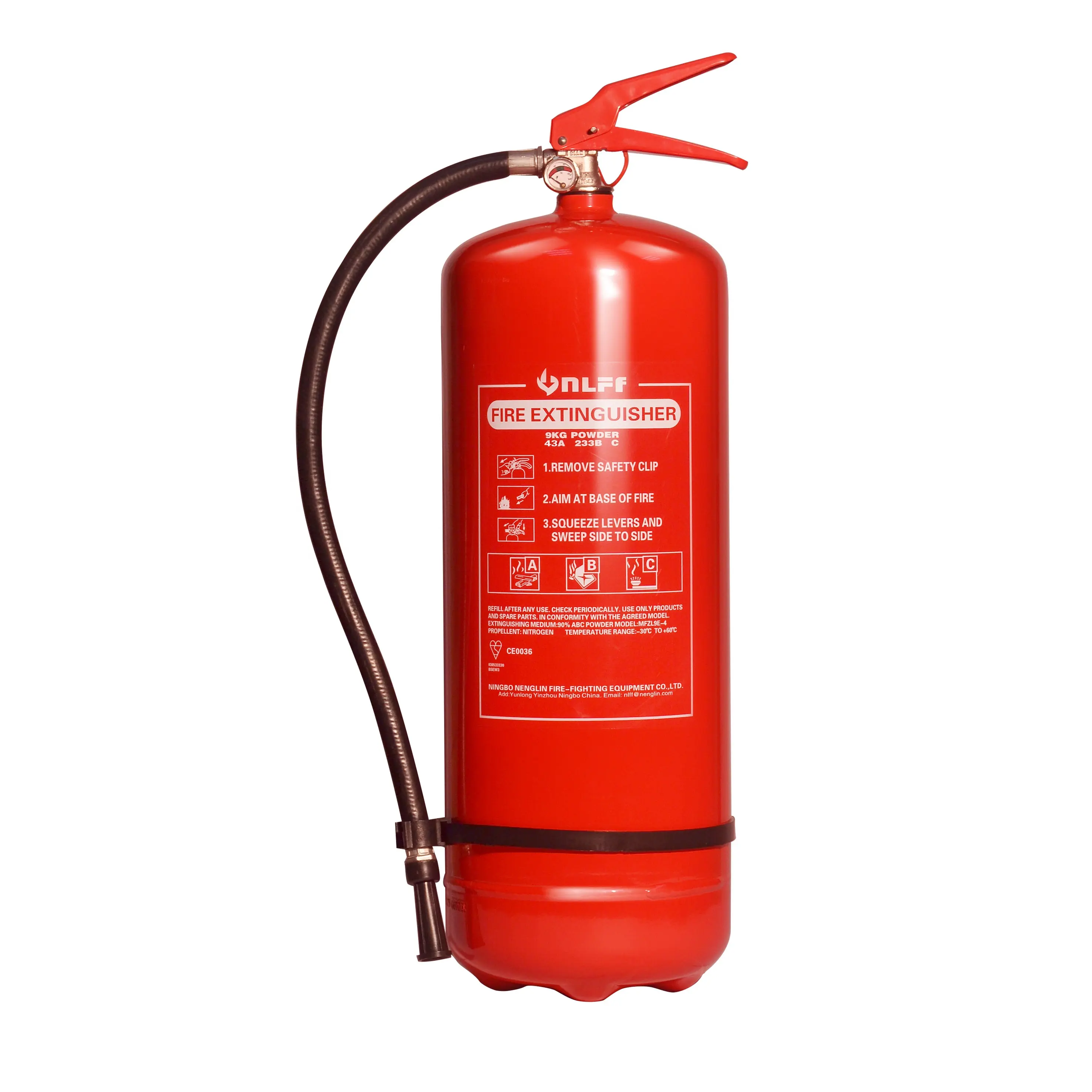 BSI EN3 CE certificado ABC polvo químico seco DCP extintor de incendios 1KG 2KG 6KG 9KG 12KG