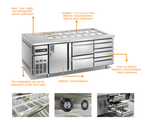 Chất Lượng Cao Sử Dụng Bền Vững <span class=keywords><strong>Salad</strong></span> Bàn Làm Việc Thiết Bị Làm Lạnh Countertop <span class=keywords><strong>Salad</strong></span> Tủ Lạnh Cho Khách Sạn Nhà Hàng - Product Image 4
