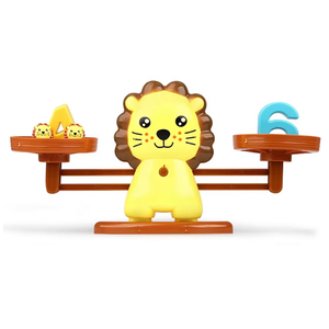 QS игрушка детская балансировочная Монтессори, цифровая игрушка, животные, Лев, весы, подсчет, Крутое число, математический подсчет, балансировочная игра, обучающая игрушка - Product Image 1