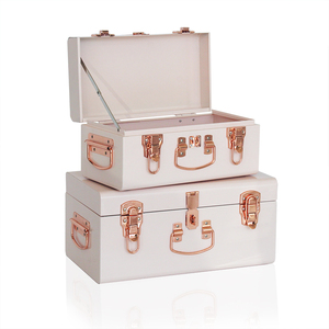 4 Set bagaj kutusu depolama dekoratif Metal depolama kutusu gövde kilitleri ve kolları - Product Image 5
