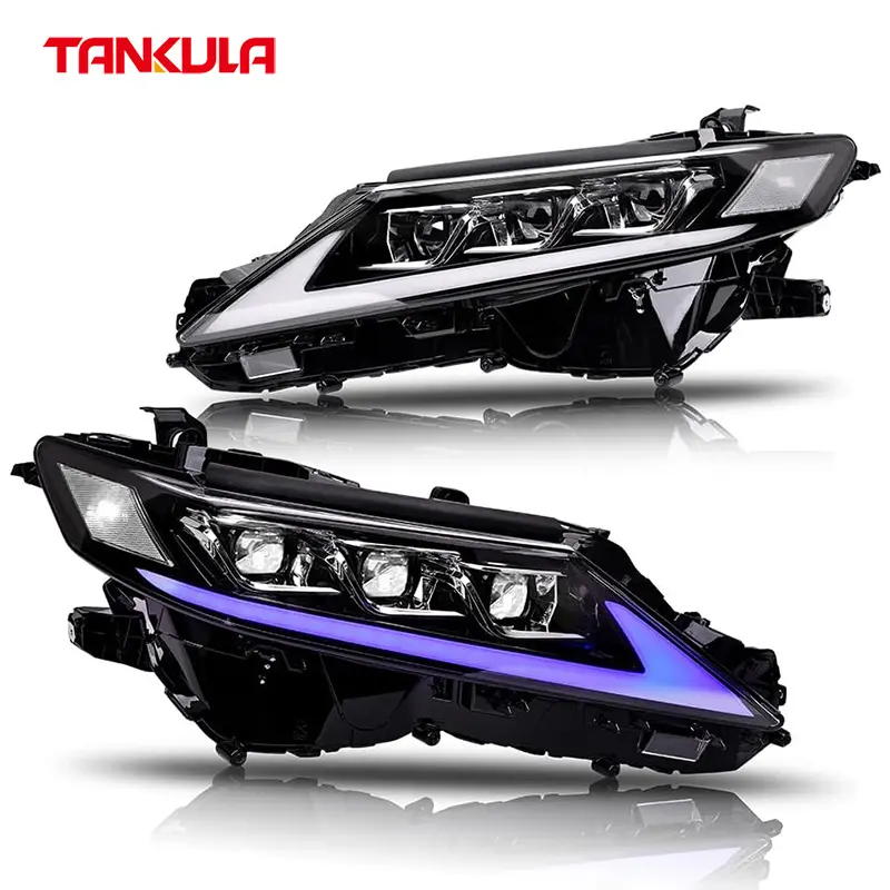 Auto Verlichtingssysteem Auto Front Projector Gemodificeerd 3 Ogen Koplamp Led Koplampen Voor Toyota Camry 2018 2019 2020