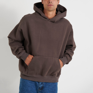 Winter Houd Warm Oem Zwaargewicht Effen Pullover Sweatshirts <span class=keywords><strong>Fleece</strong></span> Hoody Sportkleding Oversized Tops Hoodie Voor Heren - Product Image 1