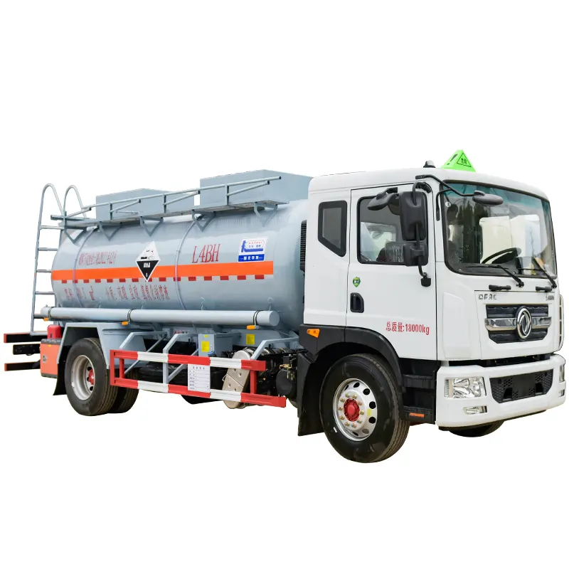 דונגפנג 4x2 10000l חומצה נוזלית משאית מיכל נוזלים כימיים