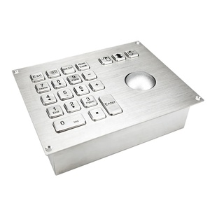 min waterproof rugged stainless steel <strong>numeric</strong> matrix USB metal <strong>keyboard</strong> with trackball - Product Image 1