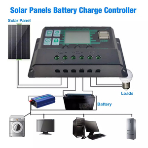 100A regolatore di carica solare solare doppio USB 12V/24V pannello solare automatico regolatore di tensione regolatore di carica batteria MPPT/PWM - Product Image 4