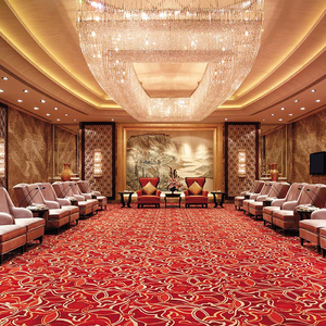 Alfombra de nailon comercial moderna para sala de recepción de invitados VIP de Hotel, alfombra Axminster personalizada para pasillo de habitación de Hotel y salón de banquetes