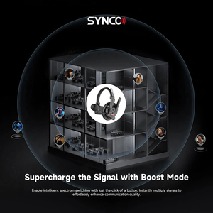 Synco xtalk XPRO X5 X2 2.4G หูฟังระบบโทรศัพท์ไร้สายตัดเสียงรบกวนดูเพล็กซ์เต็มรูปแบบอุปกรณ์สื่อสาร - Product Image 6
