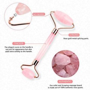 Yeni özel private label 100% doğal pembe kutu ile yüz için yeşim rulo gül kuvars - Product Image 3