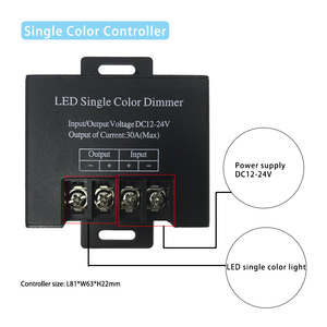 1CH LED <strong>Lamp</strong> <strong>Dimmer</strong> DC12-24V 30A 720W High Power Lighting Single Color Controller CR RoHS <strong>with</strong> 433Mhz Wireless RF Remote Control - Product Image 4