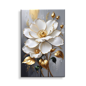 High-quality Wall Art <strong>Canvas</strong> <strong>Printed</strong> Spray Painting <strong>with</strong> Flower <strong>Patterns</strong> for Living Room Decoration - Product Image 1