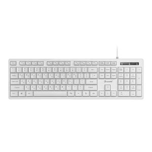 Teclado de ordenador básico con cable USB, tecla de entrada de una sola fila para Windows, PC y ordenador portátil, operación óptica, Material plástico - Product Image 1