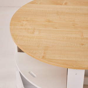 Eduland gỗ hiện đại làm tổ bàn tròn cho trẻ em hoạt động Trường chơi không độc hại với 4 phân lưu trữ cho nghệ thuật thủ công thiết lập - Product Image 4