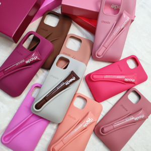 3D Silicone <strong>Rhode</strong> Phone case With Lip Gloss for iPhone 11 12 13 14 15 16 Pro <strong>Max</strong> Lipgloss Balm Rubber Set Lipstick Back Cover