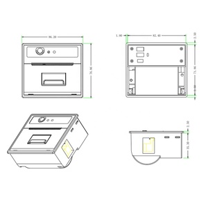 Black New Embedded <strong>RS232</strong>/TTL Micro 58mm Receipt Thermal Panel Serial Port Printer Module for <strong>Arduino</strong>/Android - Product Image 4