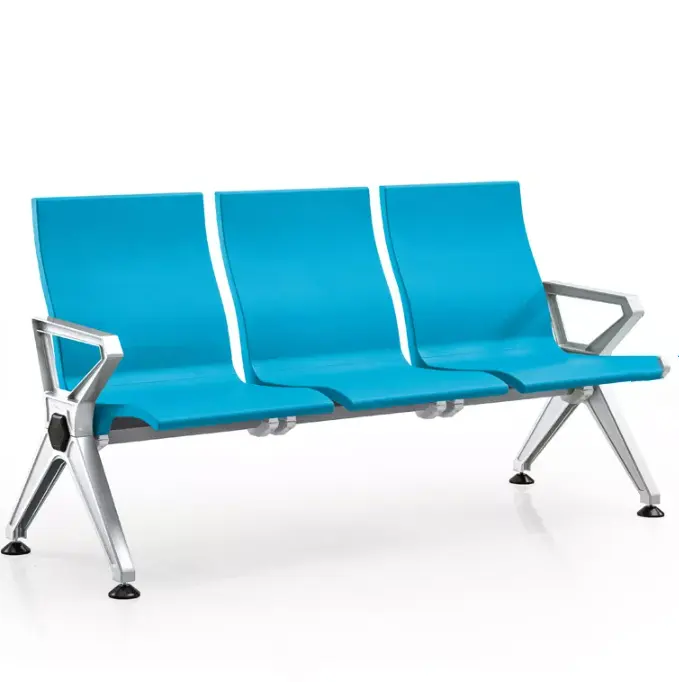 Cadeira de espera público design moderno 3 assentos, liga de alumínio do aeroporto de móveis