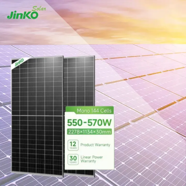 Jinko tiger neo 550w 560w 570wソーラーモジュール540wソーラーシステム用N型ソーラーパネル