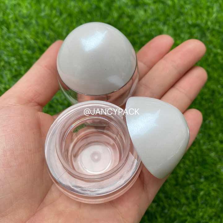 JANCY חבילה 15g ביצת צורת פרל לבן מכסה חמוד ריק עין פנים יד קרם צנצנת שפתון לשפשף מכולות ייחודי ריק אריזה