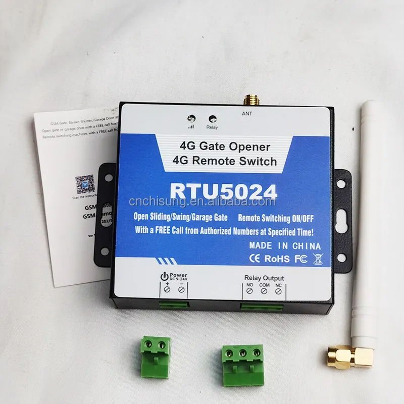 Abridor de puerta GSM de moda abridor de puerta inalámbrico inteligente 4G RTU5024 interruptor de relé de cerraduras de puerta de Control remoto