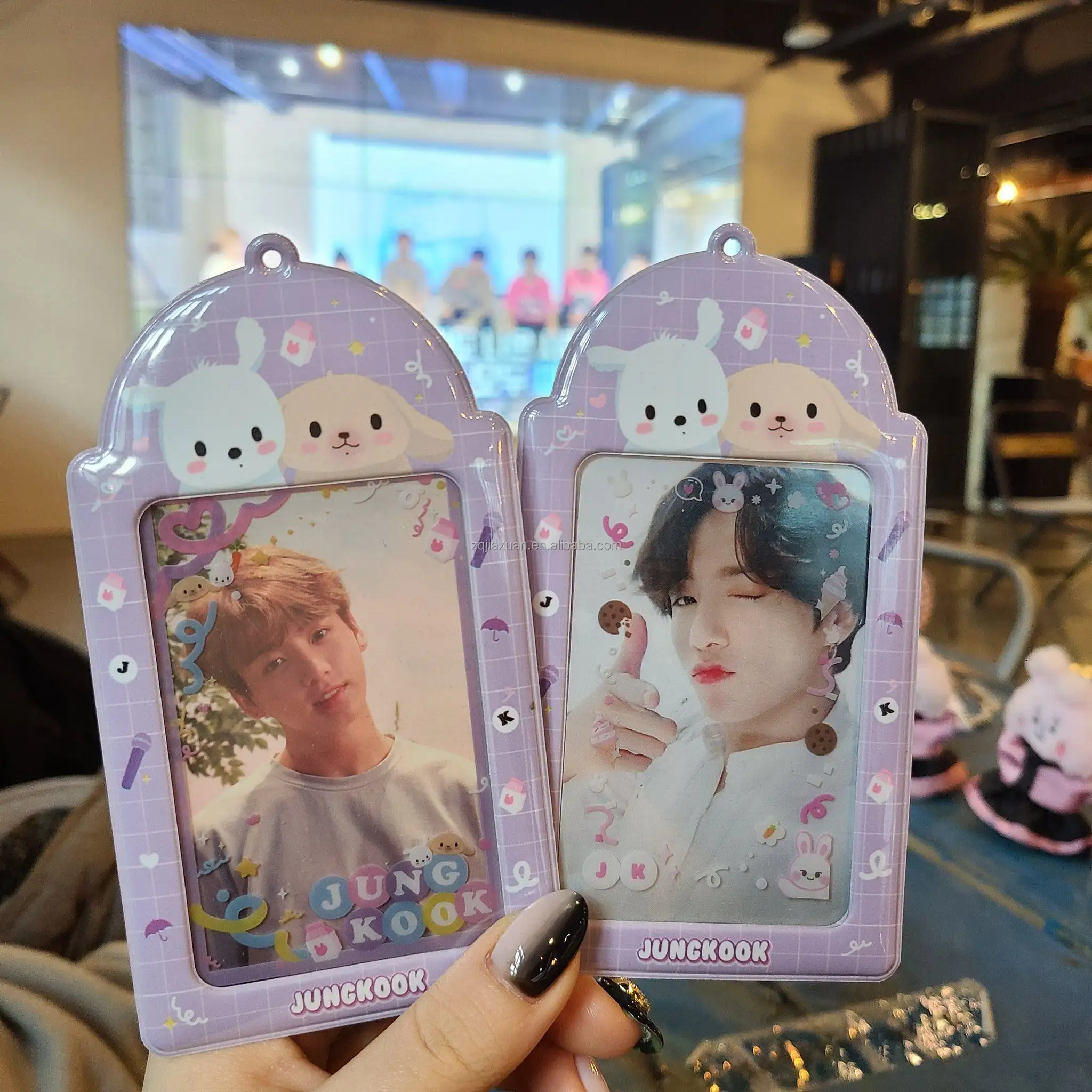 Custom design Cute Korea Style Rubber PVC Card cover case kpop photocard card holder Stars photo collect card holders