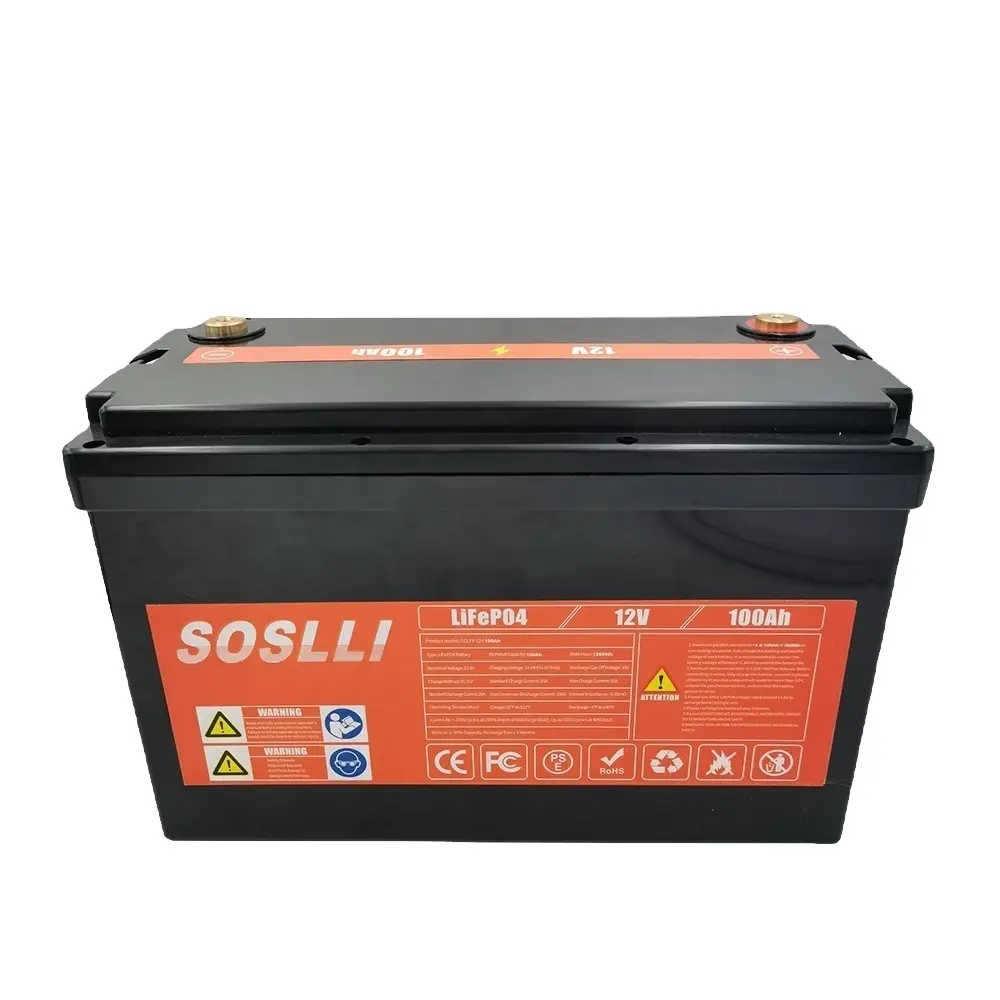 6000 cicli solare LiFePO4 12V 50Ah 100Ah 200Ah 7Ah 12Ah 15Ah 18Ah 33Ah batteria al litio LFP per accumulo di energia eolica solare ups gel