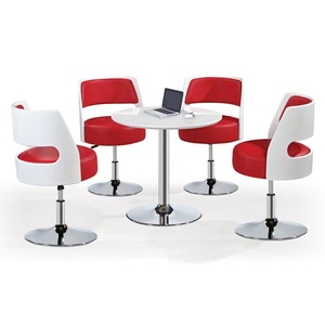 明豪制造高桌独立杆升降旋转桌椅组合咖啡餐桌 - Product Image 5