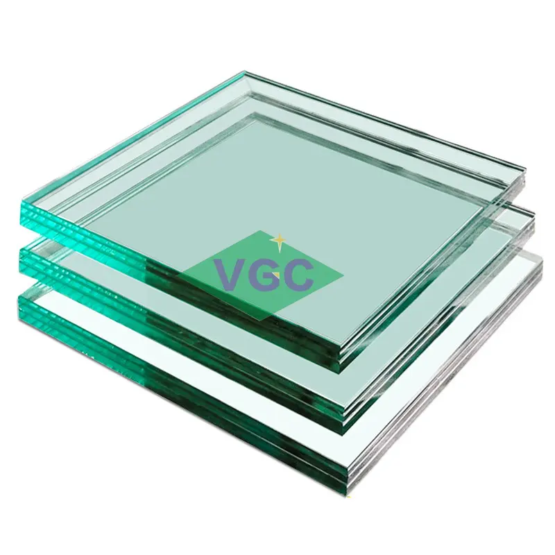 VGC प्रभाव प्रतिरोधी पर्दे दीवारों/ग्लास Staircasess/Facades SGP टेम्पर्ड कांच के टुकड़े टुकड़े पैनलों