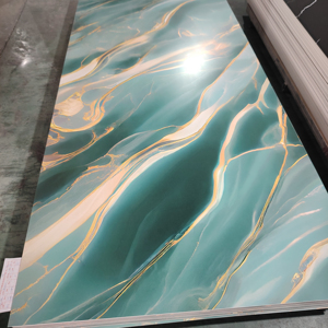 Hot Style 1,22 m * 2,8 m PVC-Marmorplatte 3mm Dicke UV-Marmorplatte für den Nahen Osten Einfach zu installierende Wand verkleidung - Product Image 1