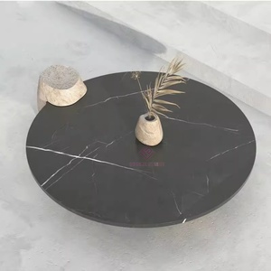 Sang trọng đá tự nhiên Nero MARQUINA Mable Bàn cà phê phong cách cổ điển căn hộ nhỏ giữa thế kỷ đồ nội thất phong cách thiết kế - Product Image 3