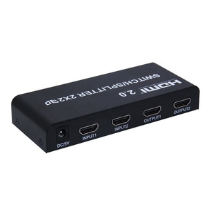 Custom OEM 2,0 HDMI Switch Splitter 2x2 2x4 Video Converter 2 entrada 2 salida 4K 60Hz HDMI Switch