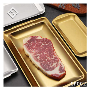 可定制图案不锈钢餐厅餐盘塑料家居食品餐盘矩形餐盘 - Product Image 2
