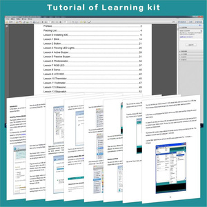 LAFVIN Power supply learning ki R3 Project Starter Kit including <strong>Ultrasonic</strong> <strong>Sensor</strong>, LCD1602 with Tutorial for <strong>Arduino</strong>