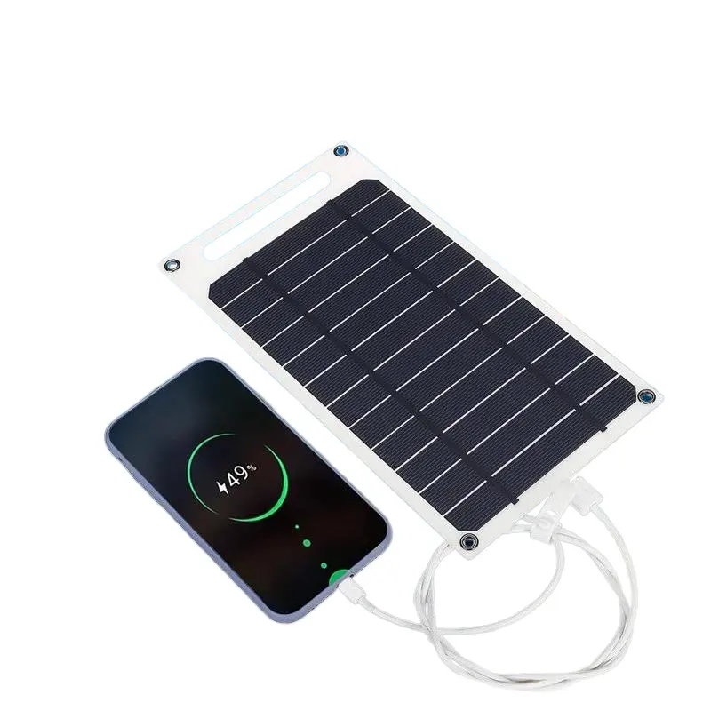 ألواح طاقة شمسية صغيرة بقدرة 10 وات لوح طاقة شمسية 10 وات PERC ETFE لوح طاقة شمسية أحادي مزود بمنفذ USB للهاتف المحمول للتخييم / في الهواء الطلق