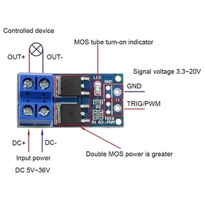 DC 5V-36V 15A Max 30A 400W Dual-Hochleistungs-MOSFET-Auslöse schalter Antrieb PWM-Regler Einstellung Motor drehzahl steuer platinen modul