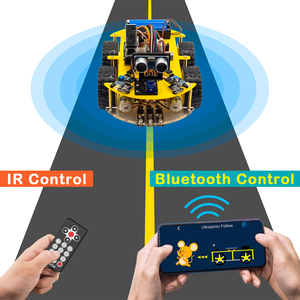 4WD çok Robot araç kiti yükseltilmiş V2.0 Robot kök/grafiksel programlama Robot araba r3 arduino için - Product Image 6