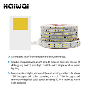 Smart Bathroom LED Dimmbare Spiegel leuchte Eingebauter Treiber-Dimmer-Berührungs sensorsc halter mit Defogger-Funktion - Product Image 6