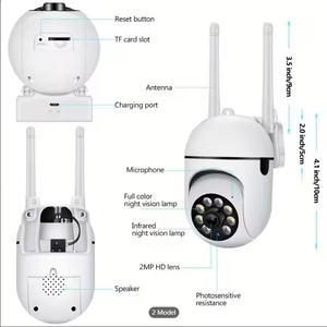 1080P PTZ Wireless IP CCTV Cámara DE SEGURIDAD Cámara de red doméstica con cobertura de 360 grados - Product Image 5