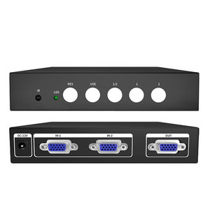 VGA <strong>Splitter</strong> Switch <strong>2</strong> <strong>Input</strong> <strong>1</strong> <strong>Output</strong> Video VGA Multiviewer with IR Remote