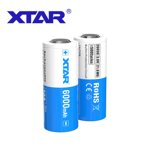 XTAR High Capacity 10A 3.6V Li Ion Protected 26650 6000mAh Lithium Ion Rechargeable Battery - Product Image 5