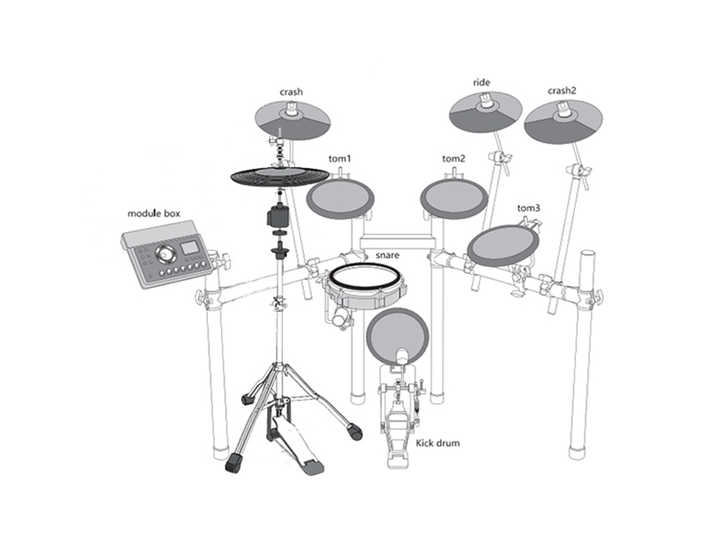 Moinng Originele Nieuwe Kht-Pro Elektronische Drumstel Met Mesh Pads Drummodule Set Kit