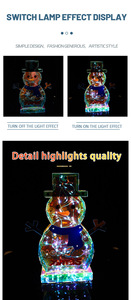 Snowman giáng sinh trang trí cửa sổ Đèn LED Đèn quà tặng giáng sinh Đảng trang trí đèn thắp sáng Snowman - Product Image 5