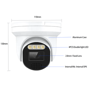Sistema de cámara domo CCTV de doble luz con pantalla HD con PoE 3MP-8MP, visión nocturna y detección facial, sensor CMOS, seguridad Ip - Product Image 4